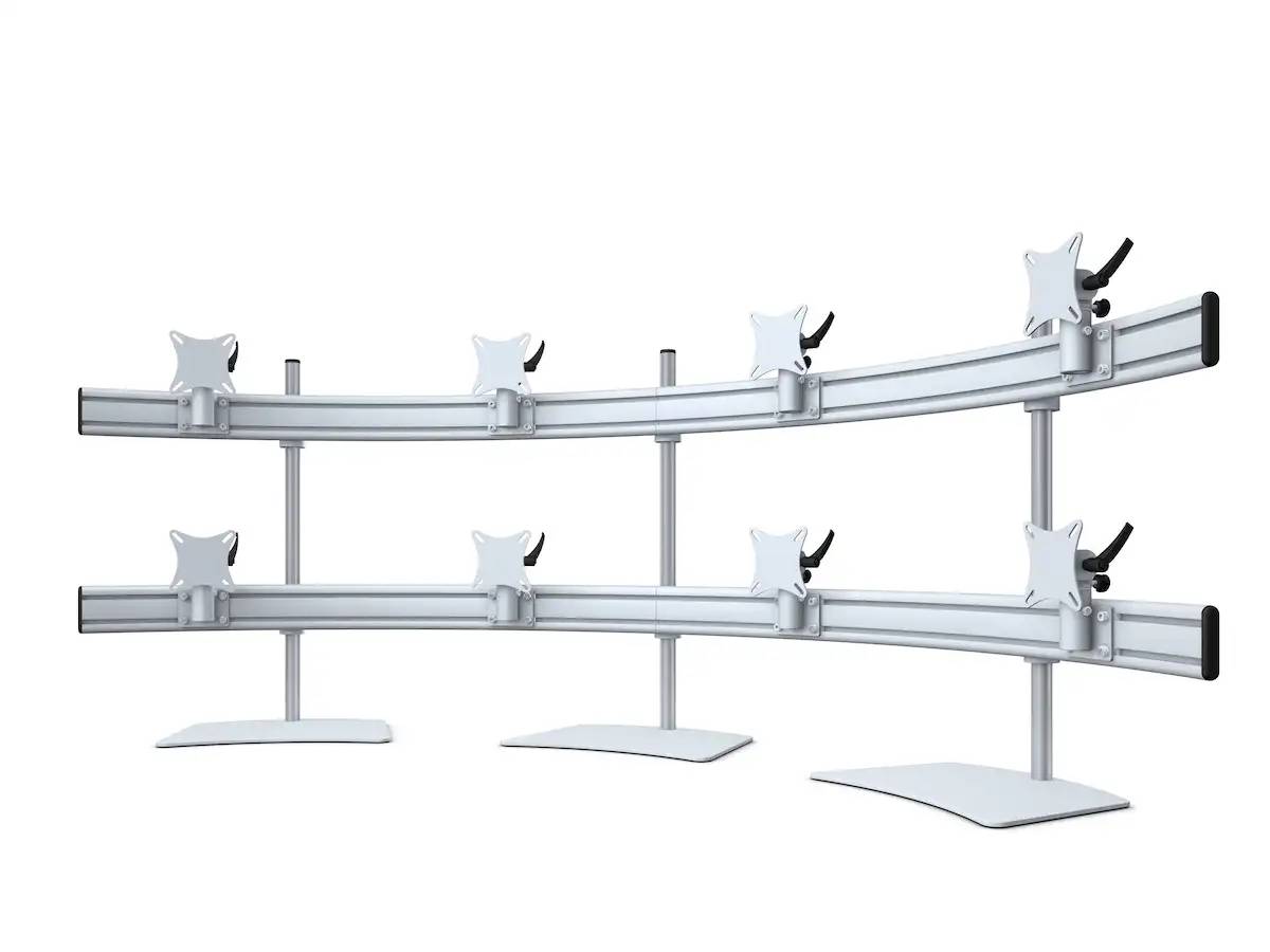 Para System Monitorhalterung für 8 Monitore mit Tisch-Stand 4+4 - 25''-32''