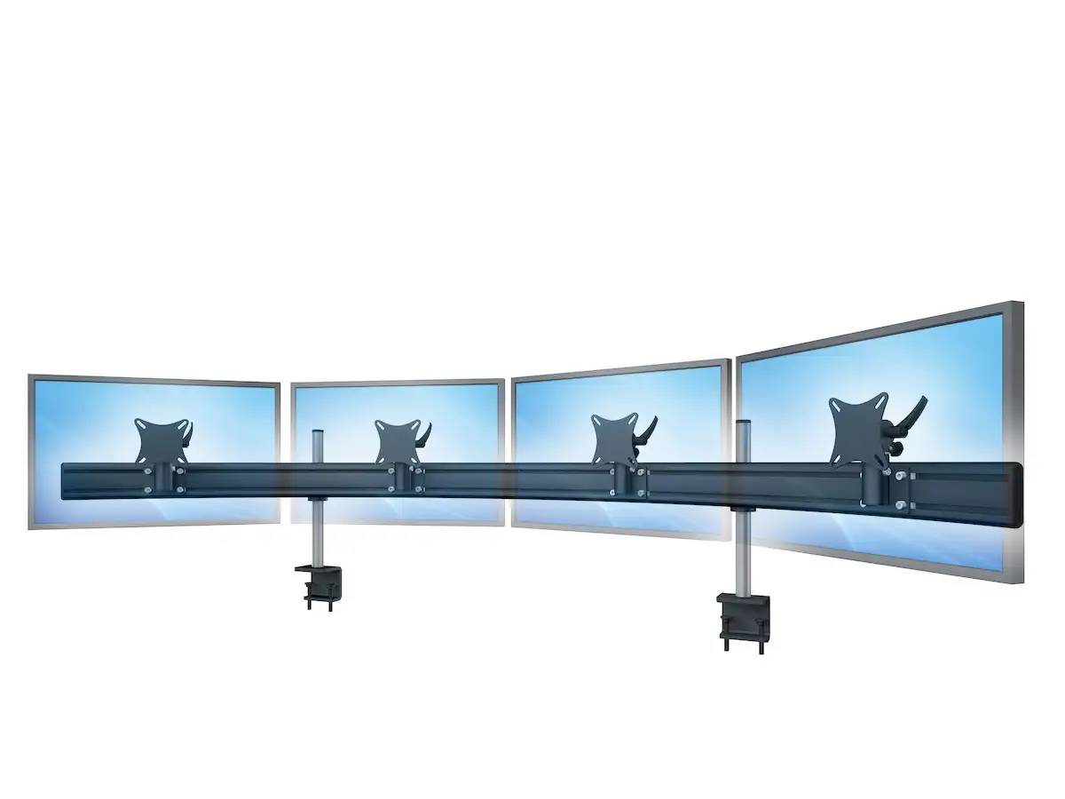 Para-System Monitorhalterung für 4 Monitore mit Tisch-Klemme 4er - 20''-24''