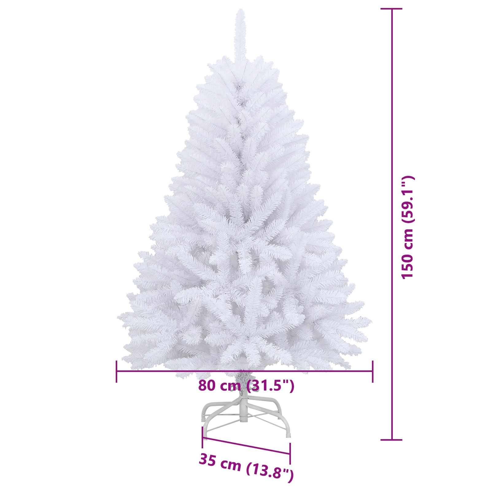 Weißer künstlicher Weihnachtsbaum, 150 cm (59,1