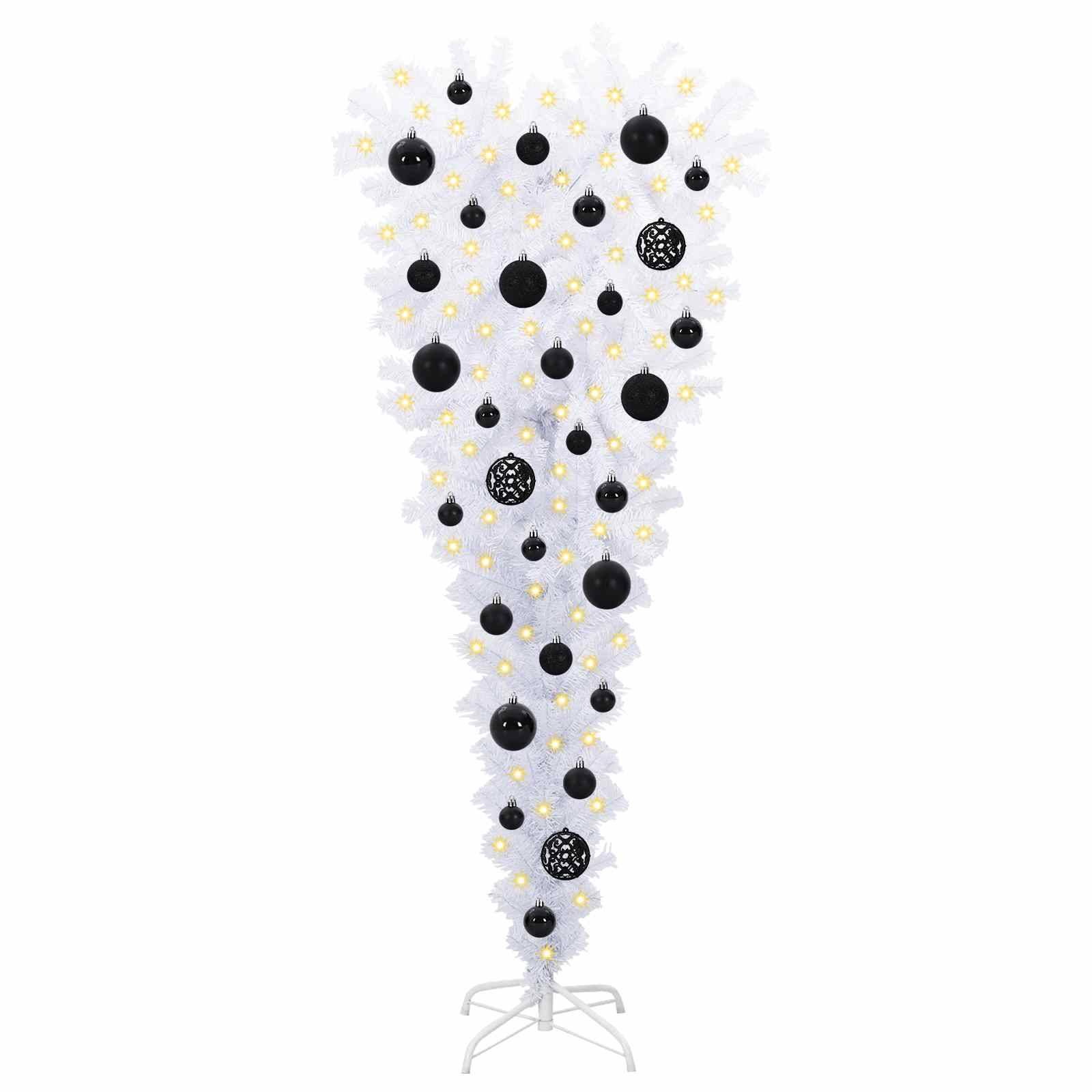 vidaXL Künstlicher Weihnachtsbaum Weiß 120 cm PVC und Stahl