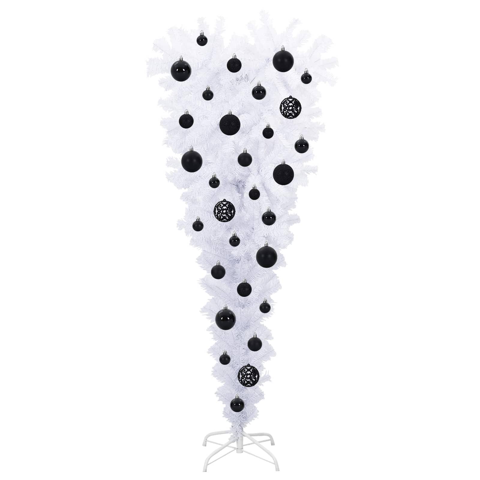 vidaXL Künstlicher Weihnachtsbaum Weiß 120 cm PVC und Stahl