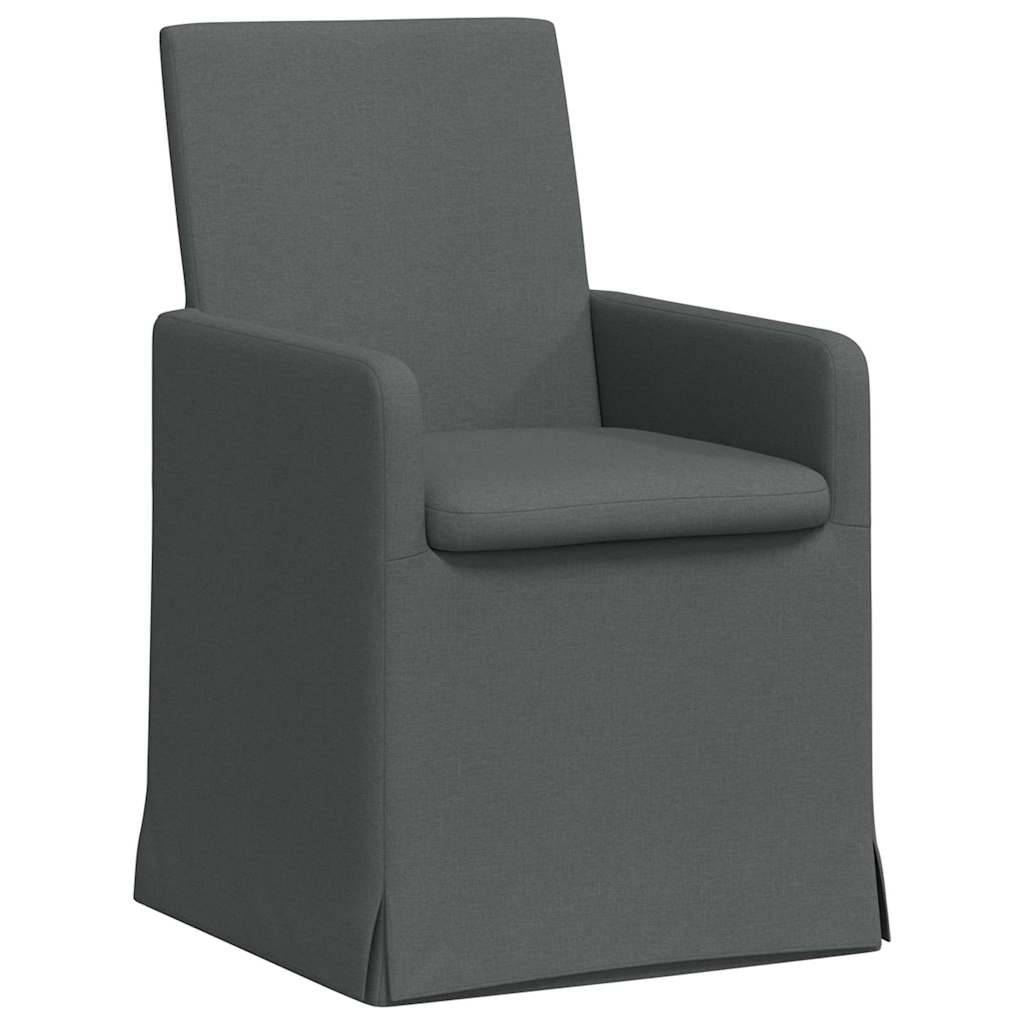 vidaXL Esszimmerstühle 2 pcs Dunkelgrau 57 x 67 x 95 cm Stoff