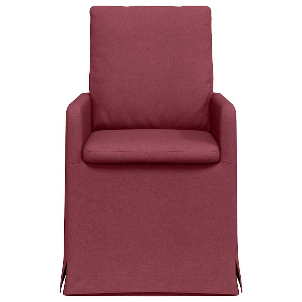 vidaXL Esszimmerstühle 2 pcs Weinrot 57 x 67 x 98 cm Stoff