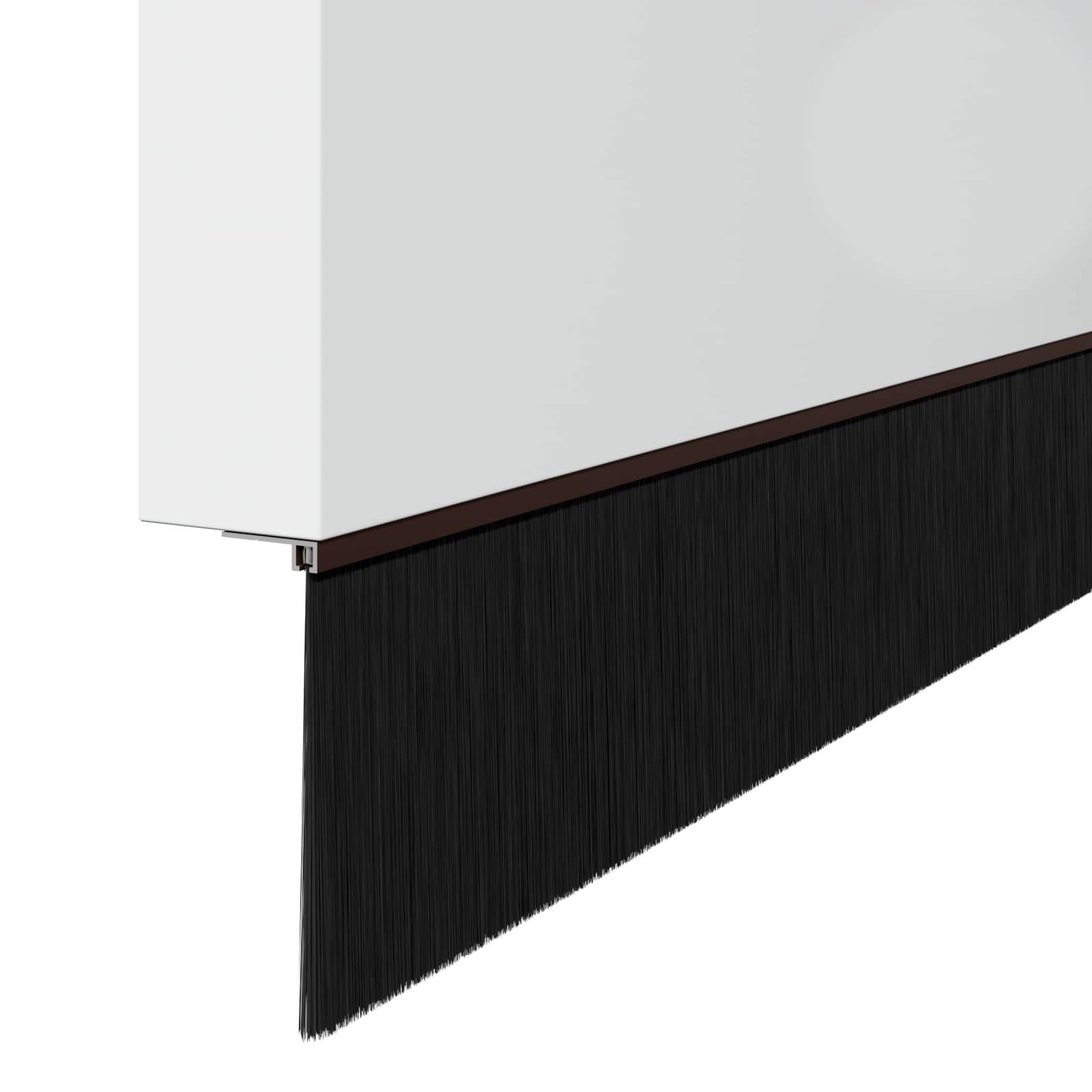 vidaXL Aufsteck Türbürstendichtungen 12 pcs Braun 100 cm