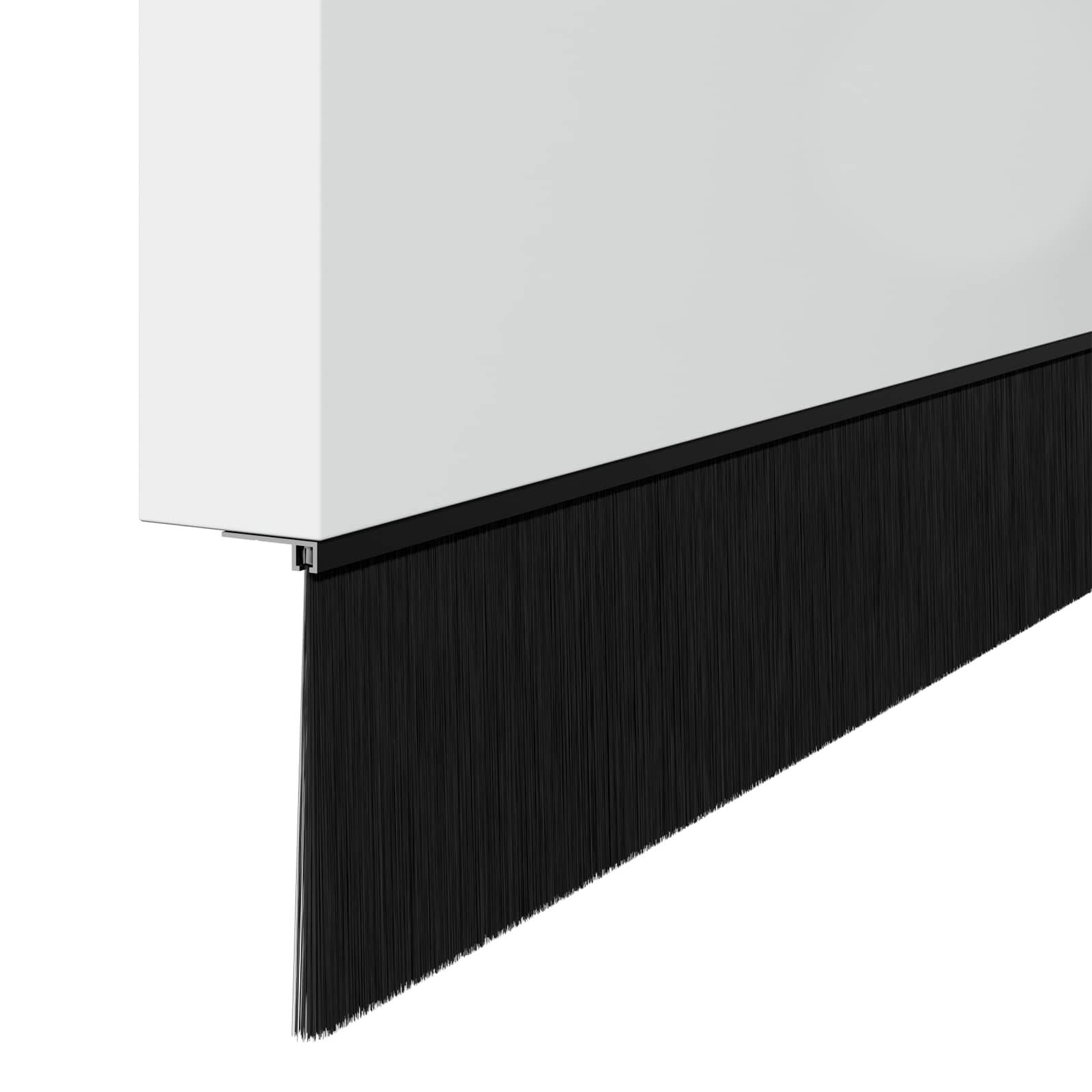 vidaXL Aufsteck Türbürstendichtungen 6 pcs Schwarz 100 cm