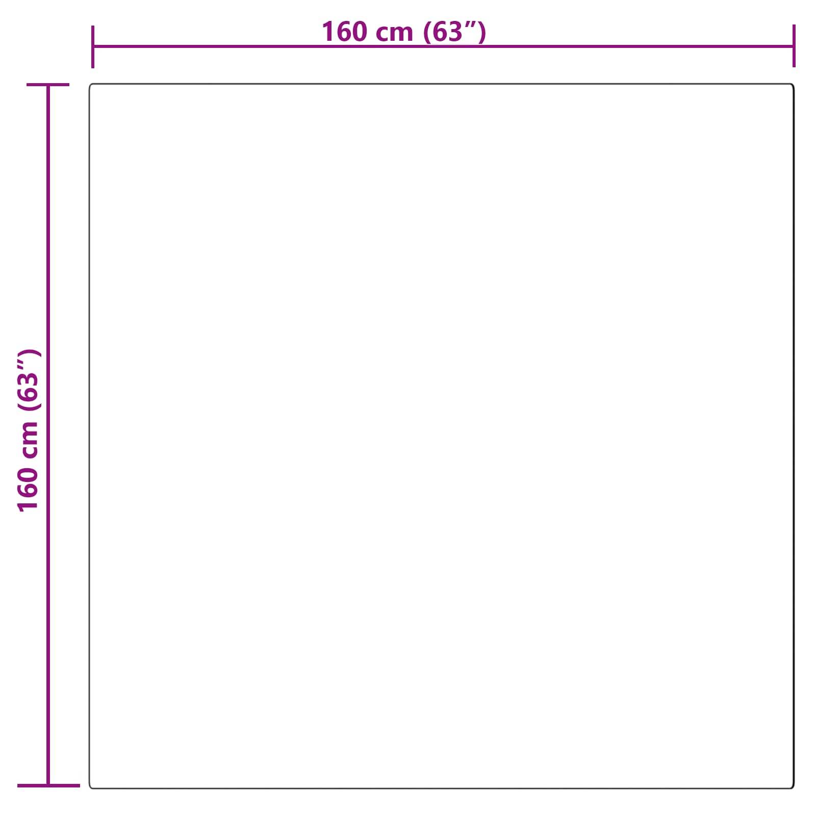vidaXL Teppich aus Kunstschaffell TAFALLA Weiß 160 x 160 cm Polyester