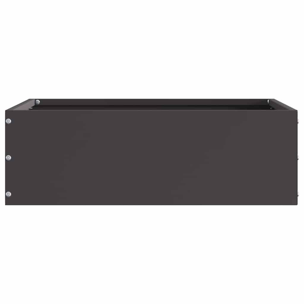 vidaXL Raseneinfassung 6 pcs Schwarz 40 x 40 x 13 cm Stahl