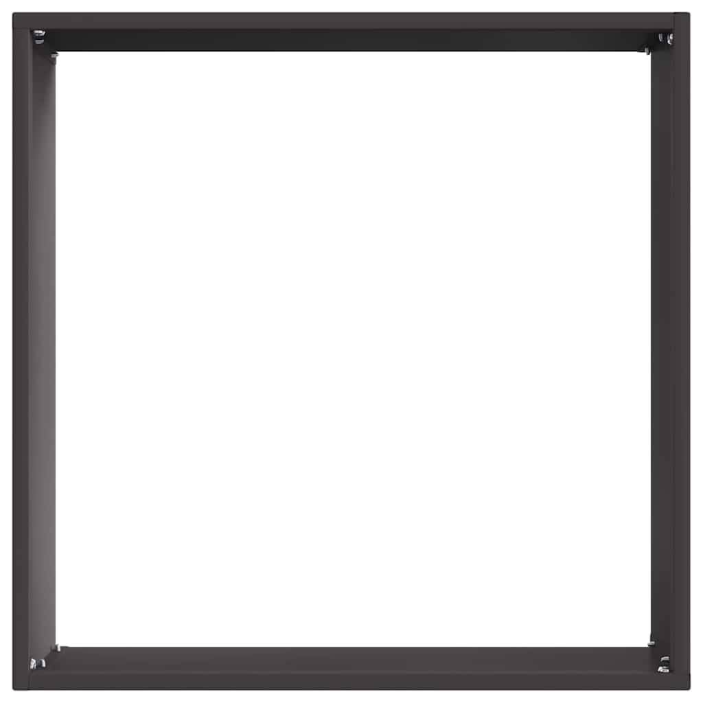 vidaXL Raseneinfassung Schwarz 40 x 40 x 13 cm Stahl
