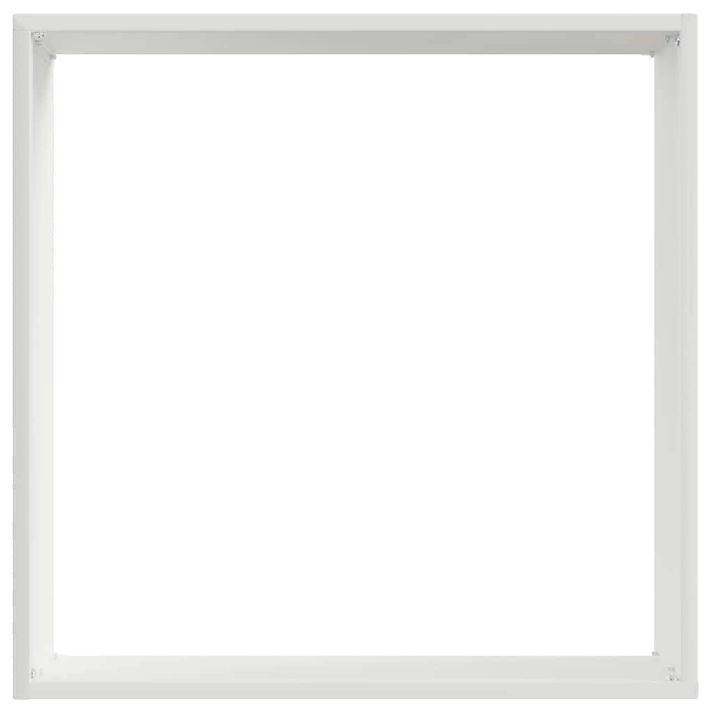 vidaXL Raseneinfassung Weiß 40 x 40 x 13 cm Stahl