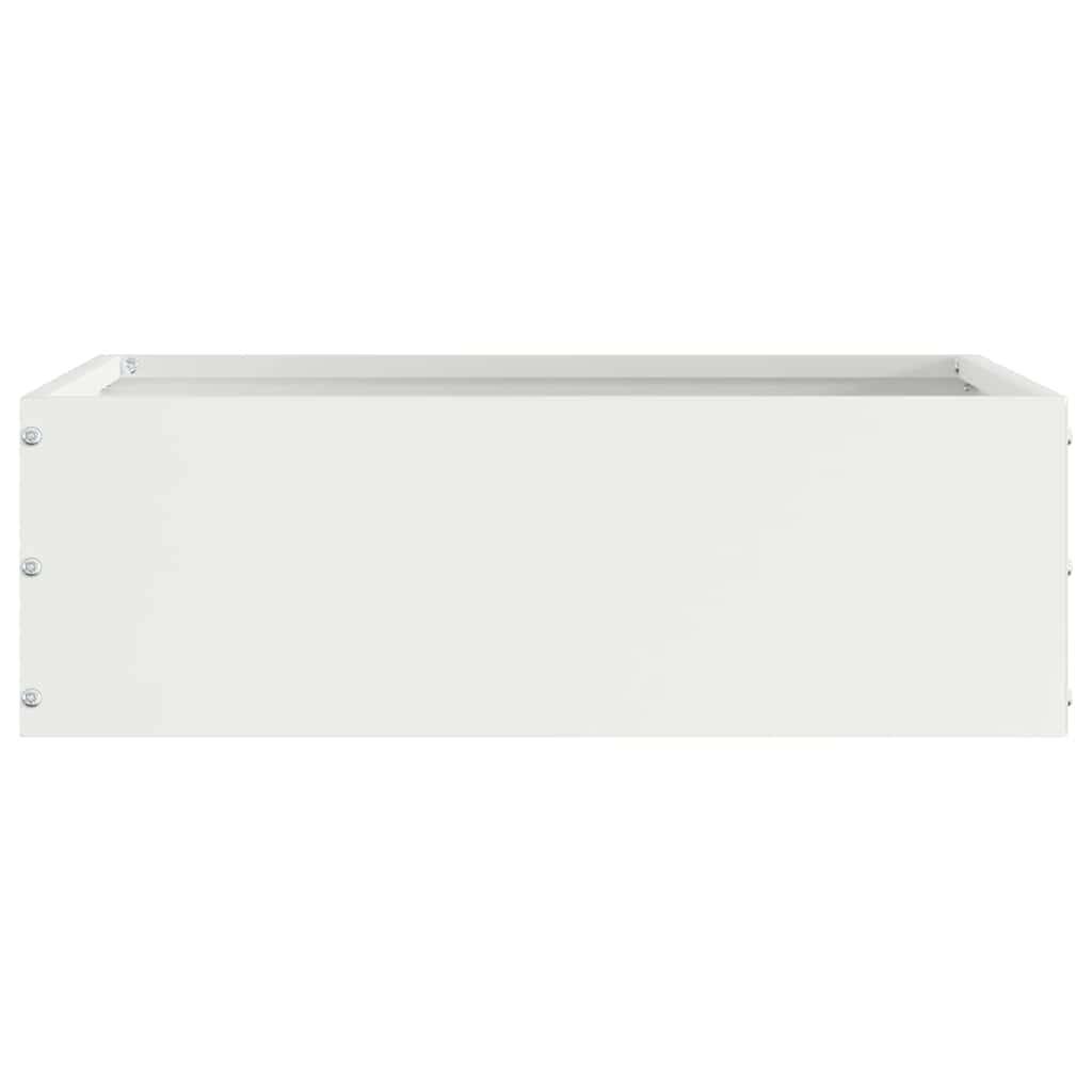 vidaXL Raseneinfassung 6 pcs Weiß 40 x 40 x 13 cm Stahl