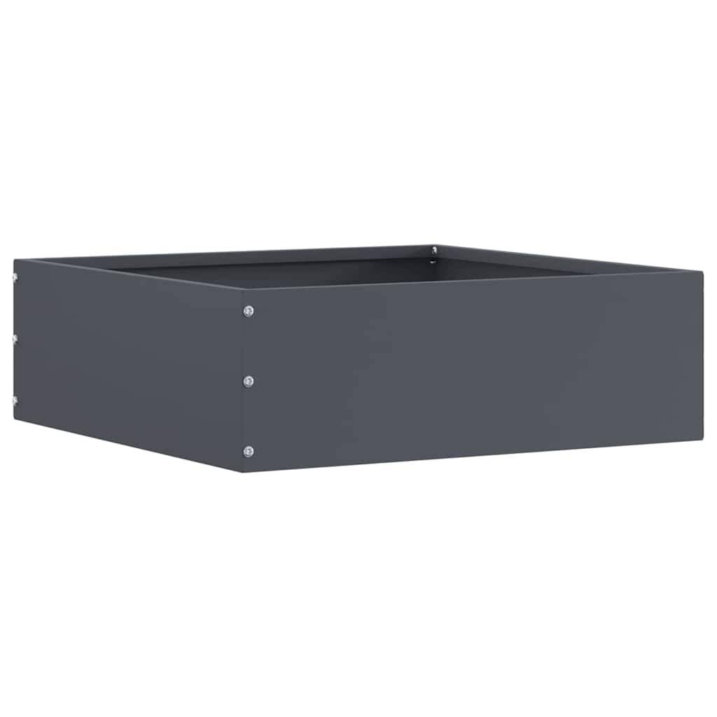 vidaXL Raseneinfassung Anthrazit 40 x 40 x 13 cm Stahl