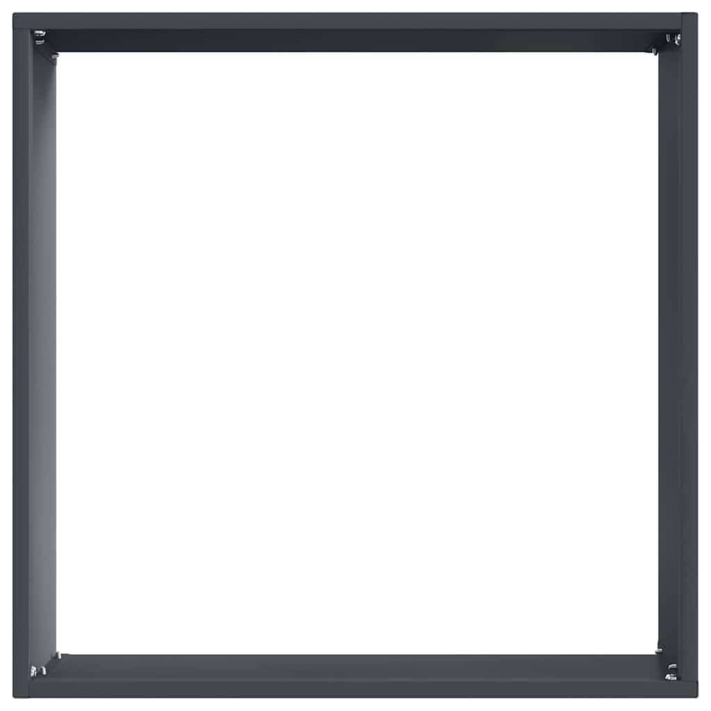 vidaXL Raseneinfassung Anthrazit 40 x 40 x 13 cm Stahl
