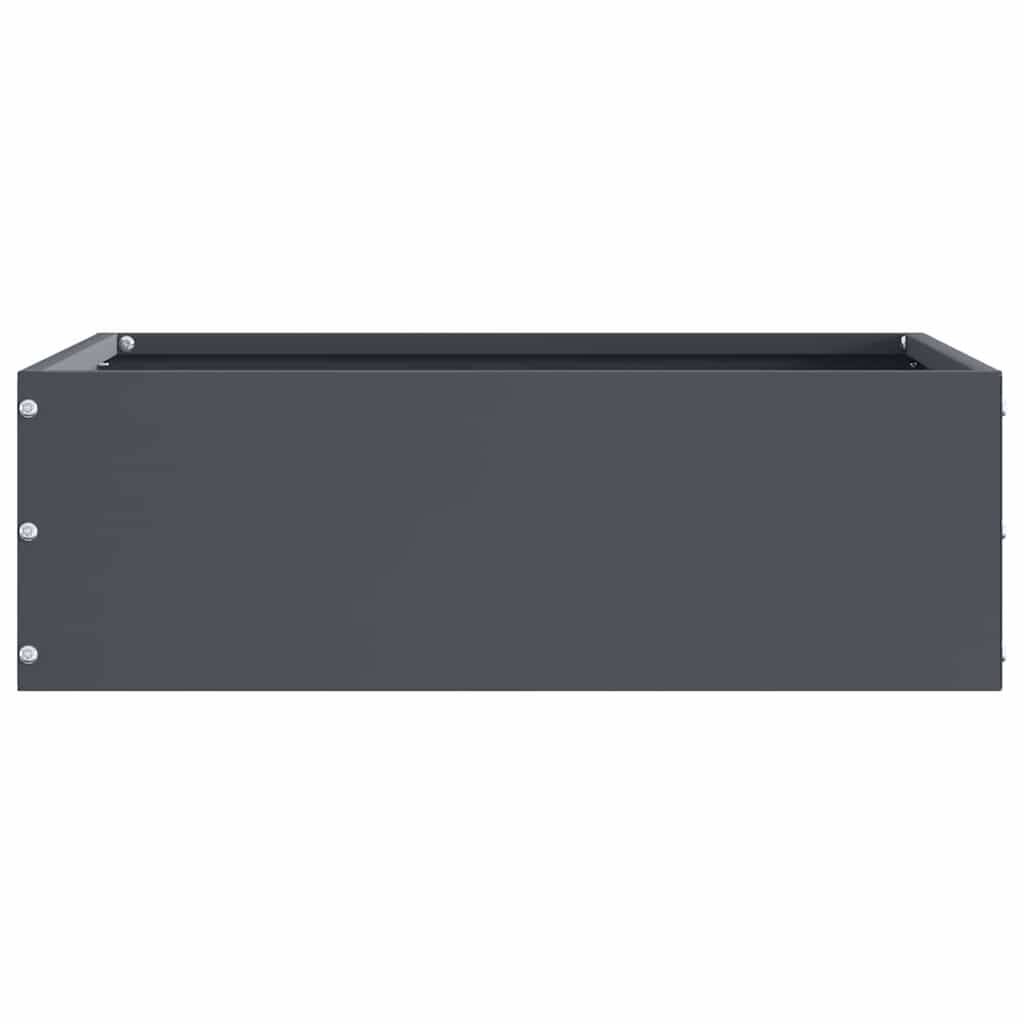 vidaXL Raseneinfassung 6 pcs Anthrazit 40 x 40 x 13 cm Stahl