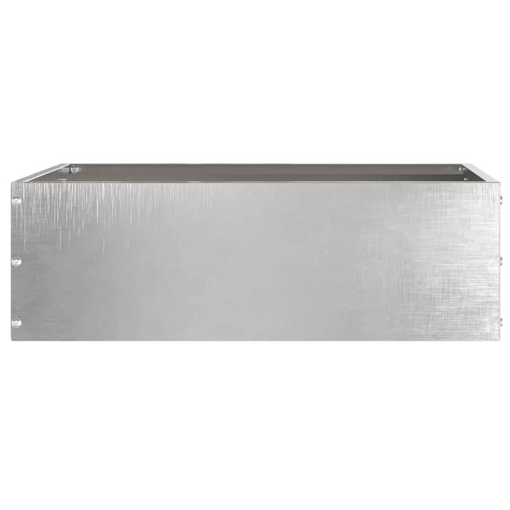 vidaXL Raseneinfassung 6 pcs Silber 40 x 40 x 13 cm Edelstahl