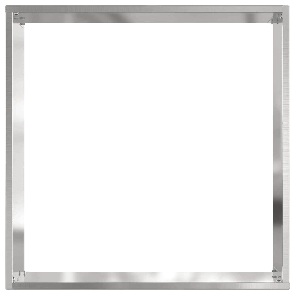 vidaXL Raseneinfassung Silber 40 x 40 x 13 cm Edelstahl
