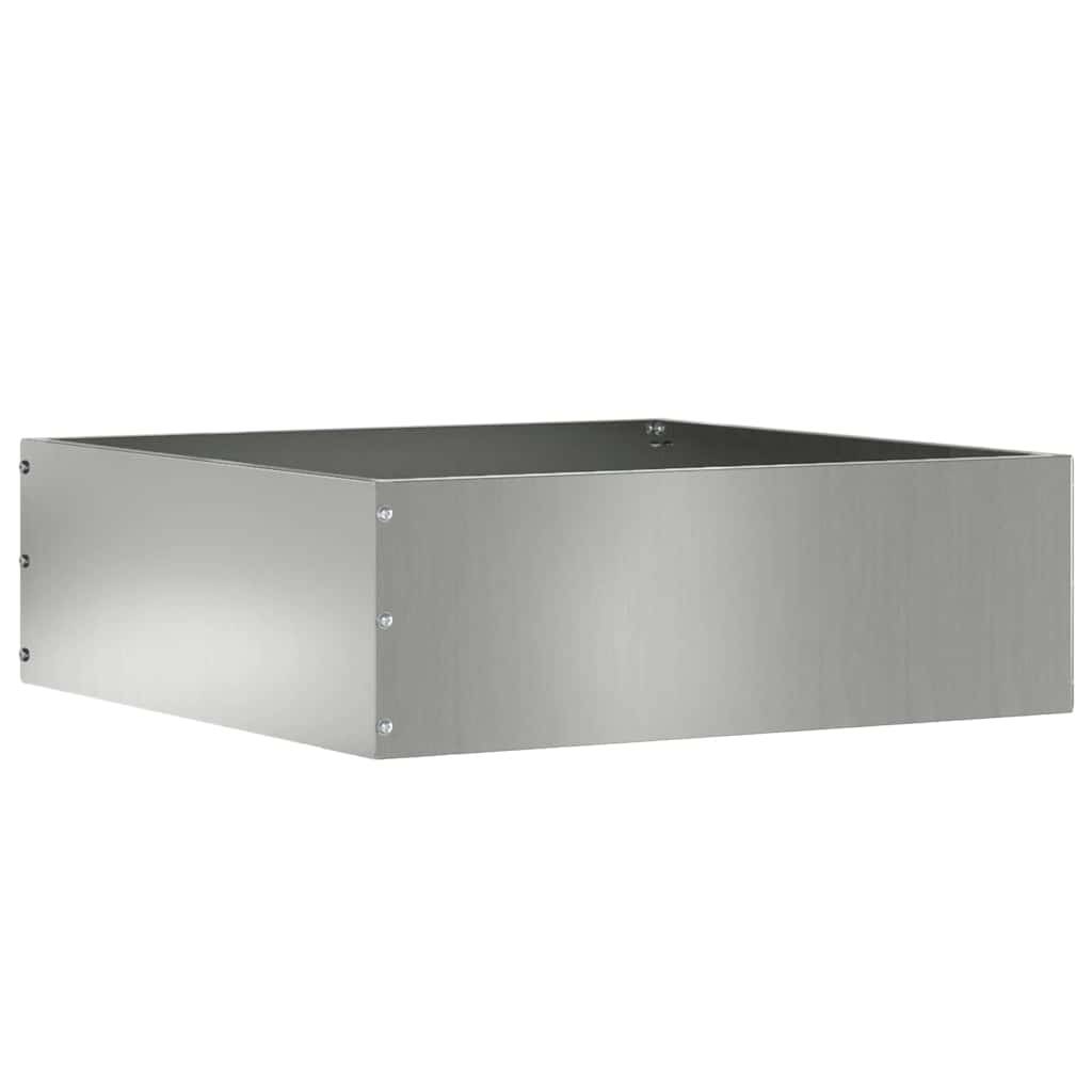 vidaXL Raseneinfassung Silber 40 x 40 x 13 cm Verzinkter Stahl