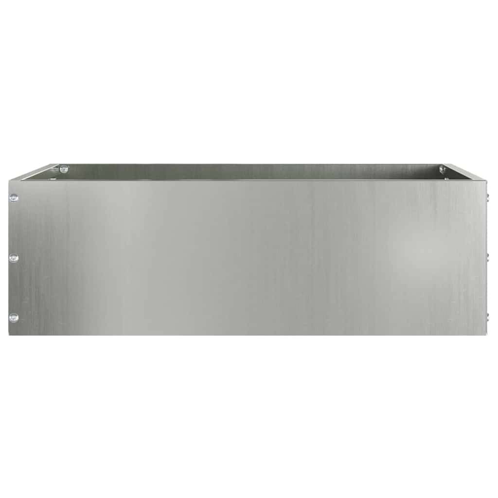 vidaXL Raseneinfassung 6 pcs Silber 40 x 40 x 13 cm Verzinkter Stahl