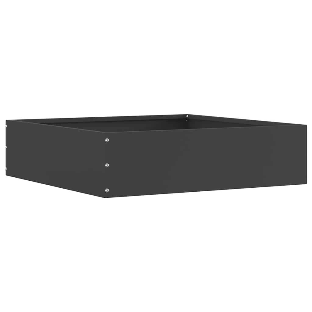 vidaXL Raseneinfassung Schwarz 50 x 50 x 13 cm Stahl