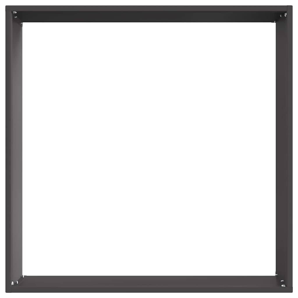 vidaXL Raseneinfassung Schwarz 50 x 50 x 13 cm Stahl