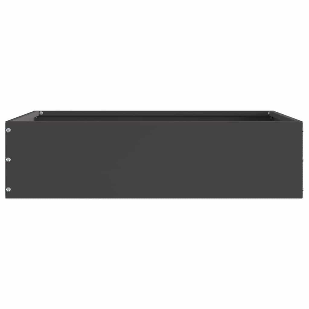 vidaXL Raseneinfassung Schwarz 50 x 50 x 13 cm Stahl