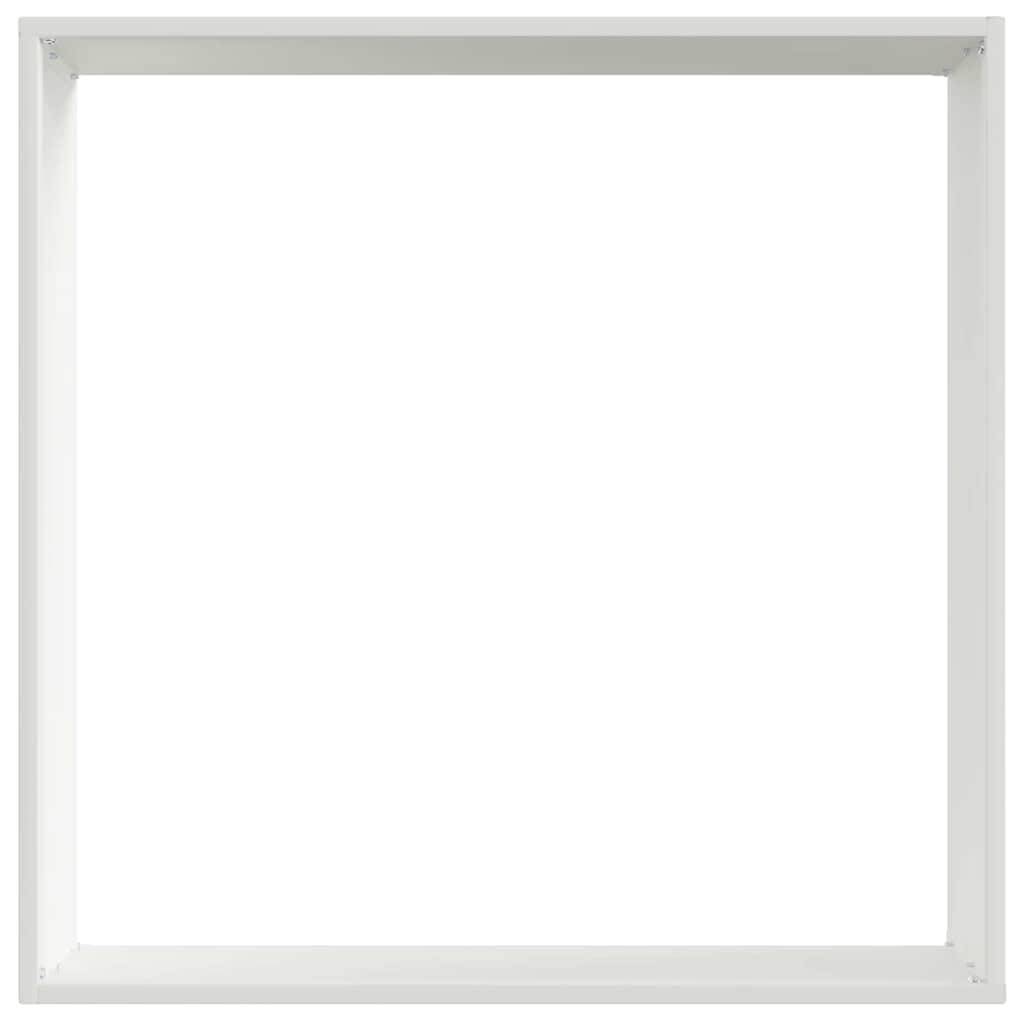 vidaXL Raseneinfassung Weiß 50 x 50 x 13 cm Stahl