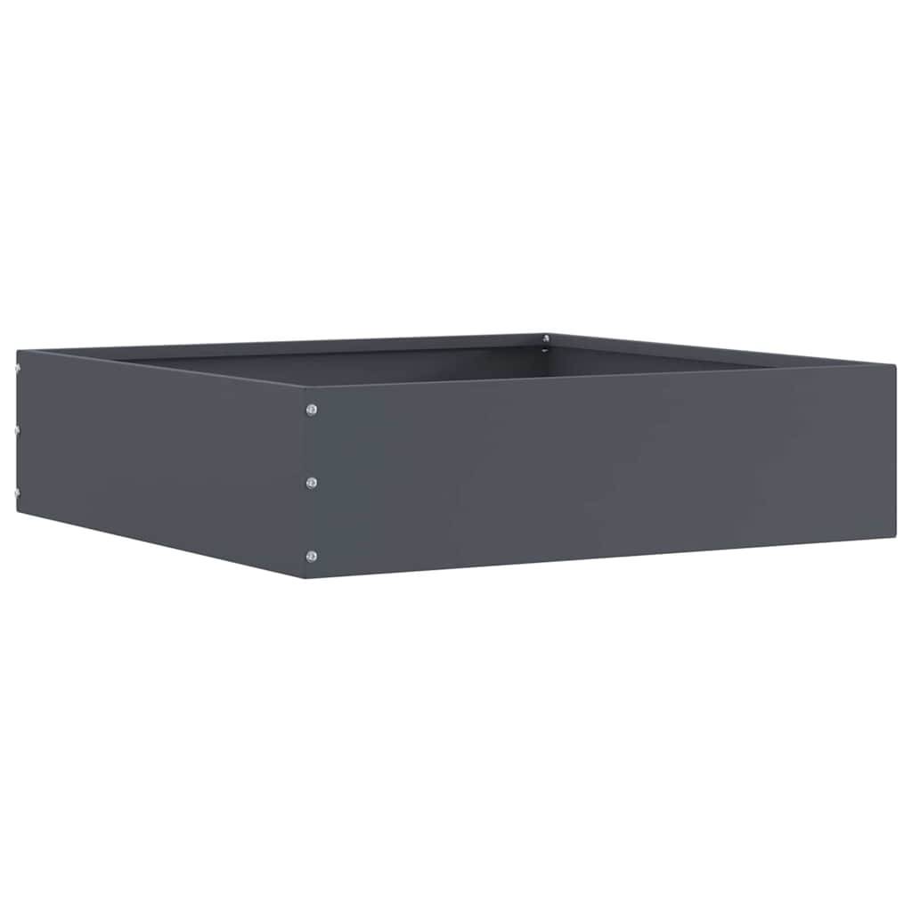 vidaXL Raseneinfassung Anthrazit 50 x 50 x 13 cm Stahl