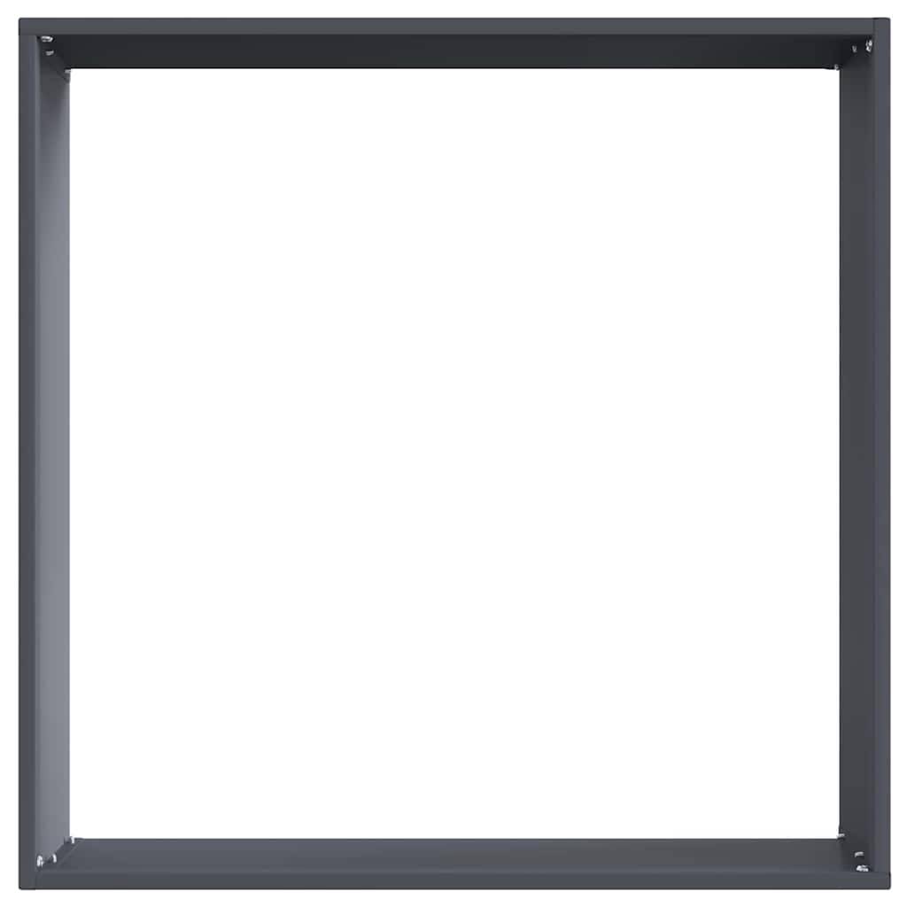 vidaXL Raseneinfassung Anthrazit 50 x 50 x 13 cm Stahl