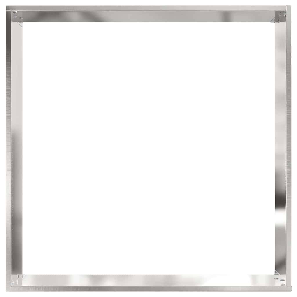 vidaXL Raseneinfassung Silber 50 x 50 x 13 cm Edelstahl