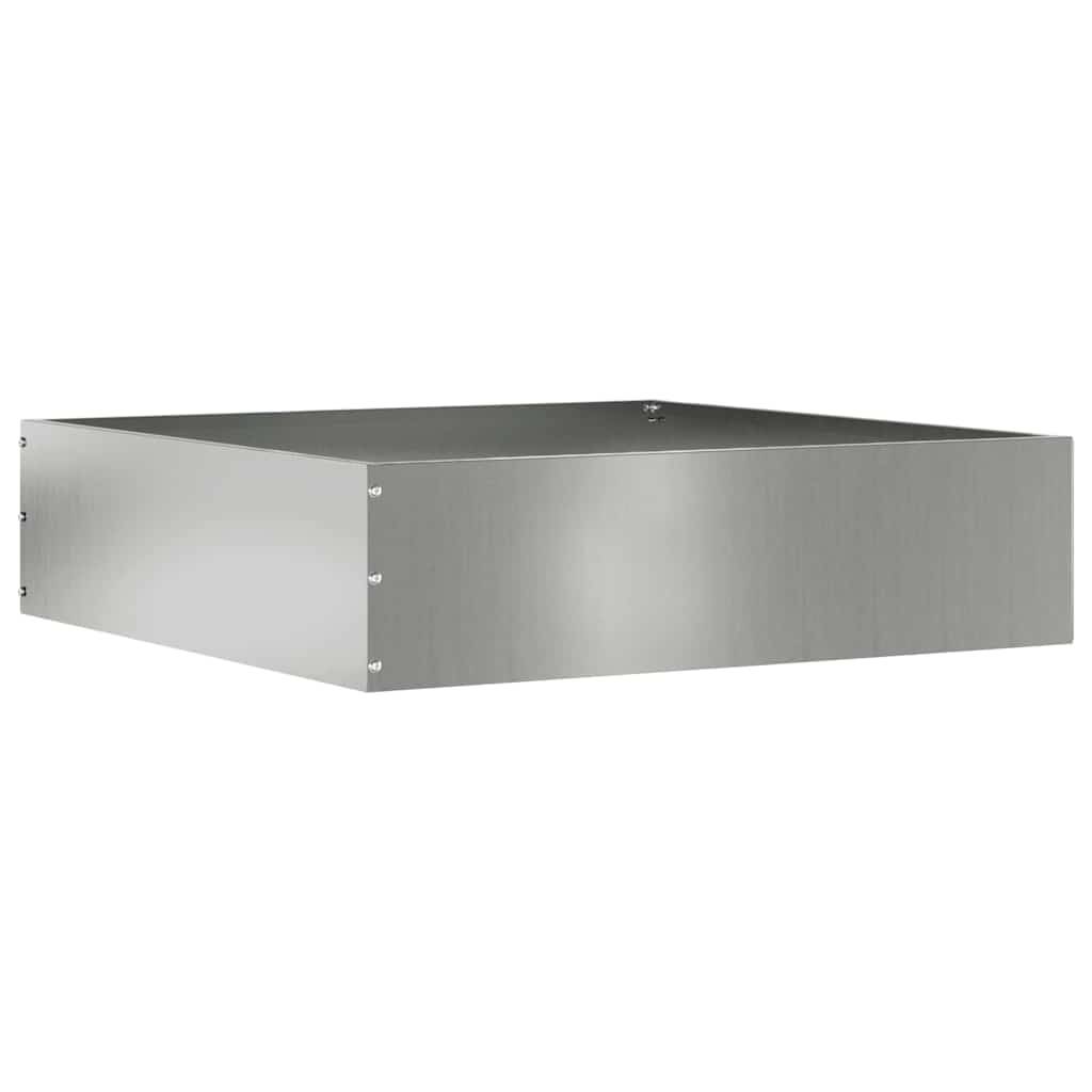 vidaXL Raseneinfassung 6 pcs Silber 50 x 50 x 13 cm Verzinkter Stahl