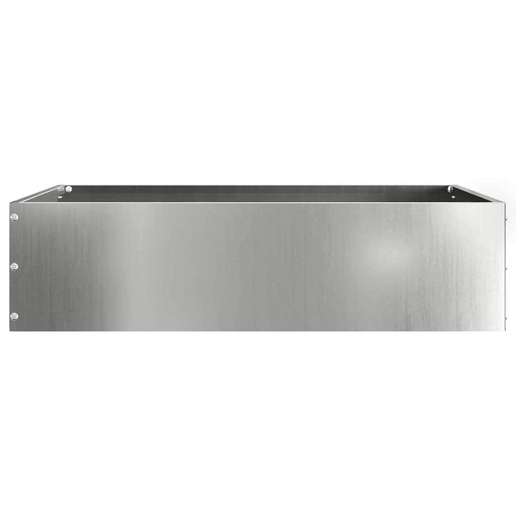 vidaXL Raseneinfassung 6 pcs Silber 50 x 50 x 13 cm Verzinkter Stahl