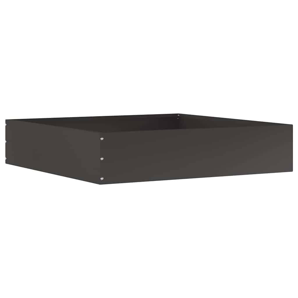 vidaXL Raseneinfassung Schwarz 60 x 60 x 13 cm Stahl