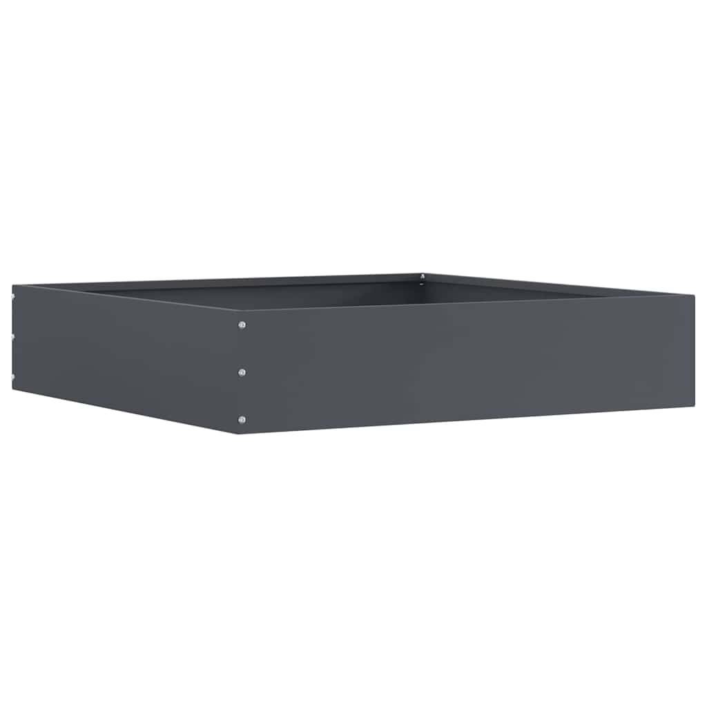 vidaXL Raseneinfassung Anthrazit 60 x 60 x 13 cm Stahl