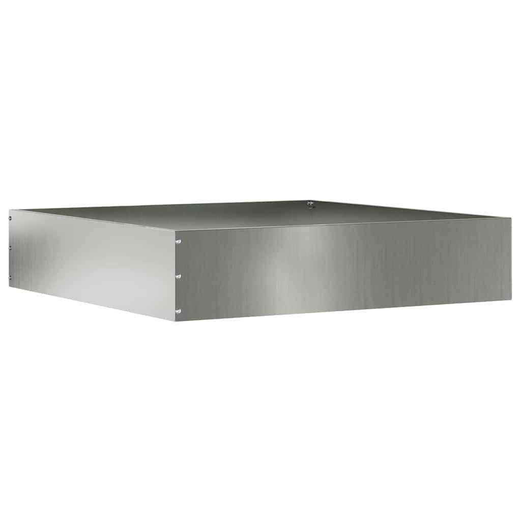 vidaXL Raseneinfassung Silber 60 x 60 x 13 cm Verzinkter Stahl