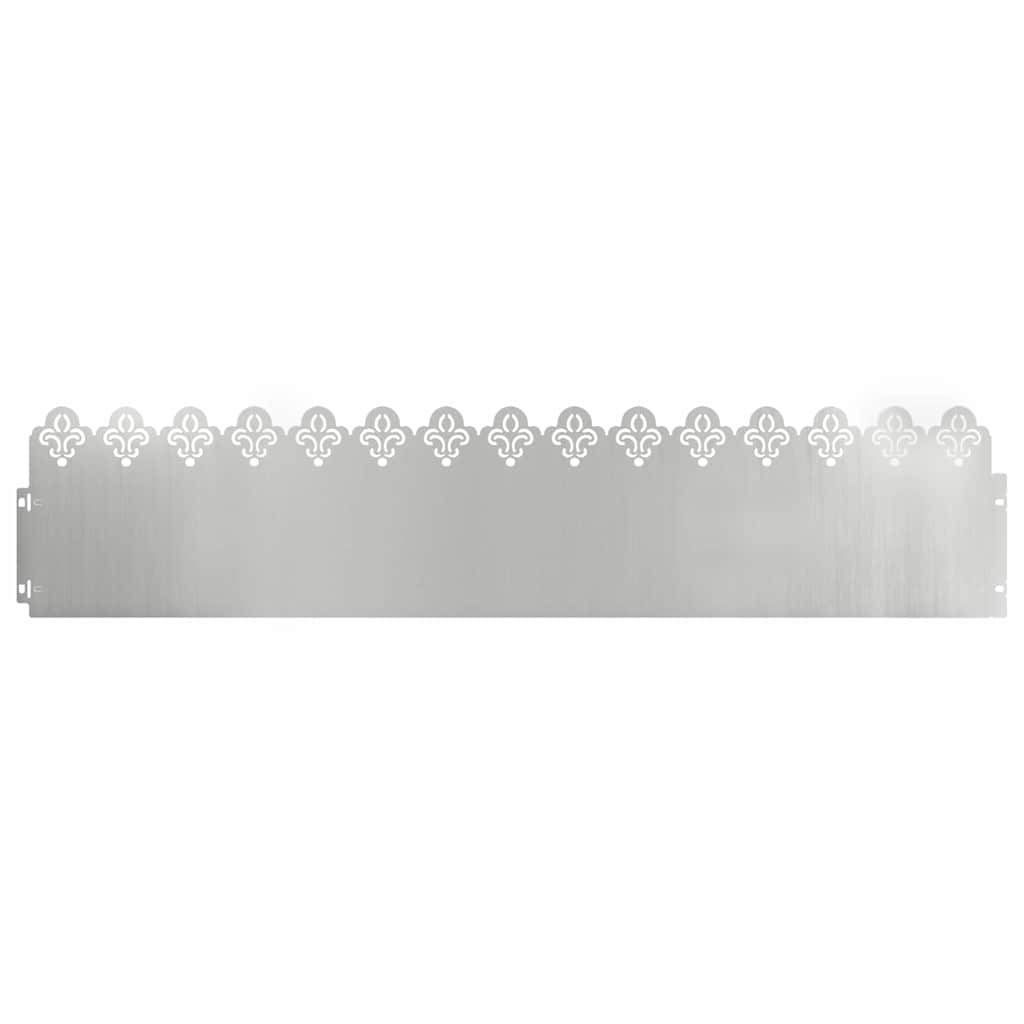 vidaXL Rasenkanten 20 pcs Silber 103 x 0,05 x 22 cm Verzinkter Stahl