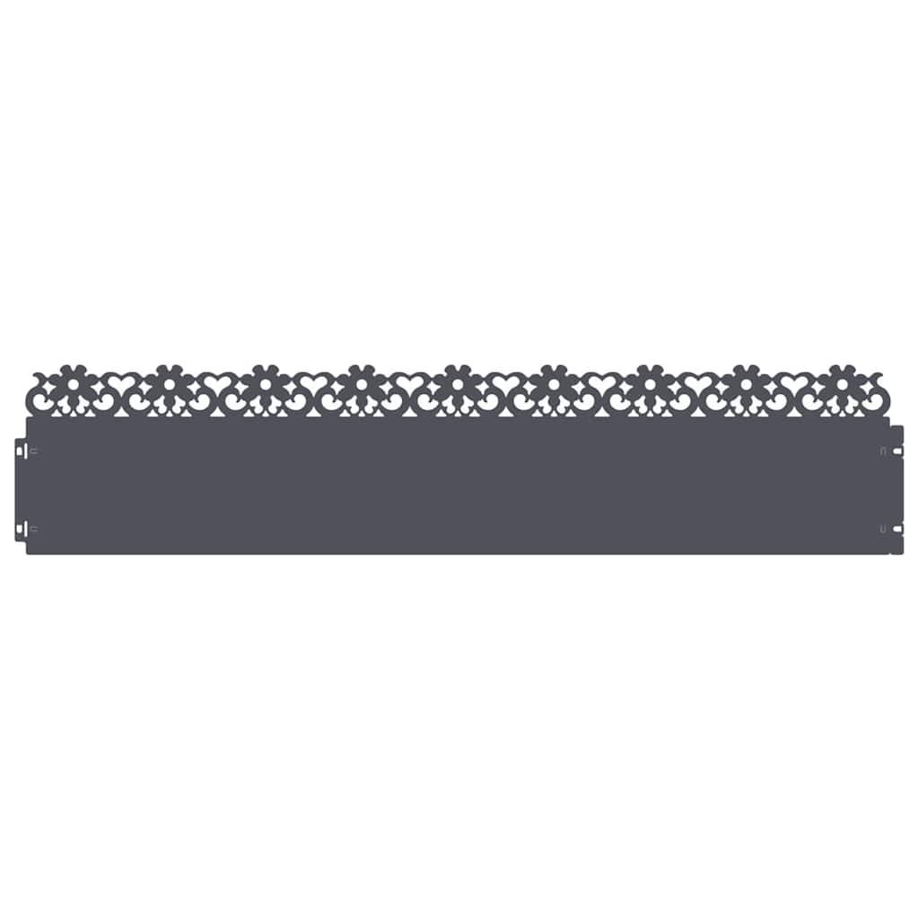 vidaXL Rasenkanten 20 pcs Anthrazit 103 x 0,05 x 22 cm Stahl
