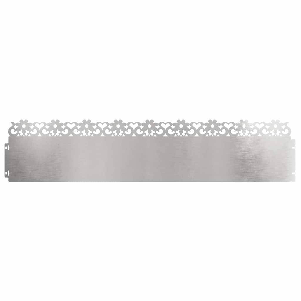 vidaXL Rasenkanten 10 pcs Silber 103 x 0,05 x 22 cm Edelstahl