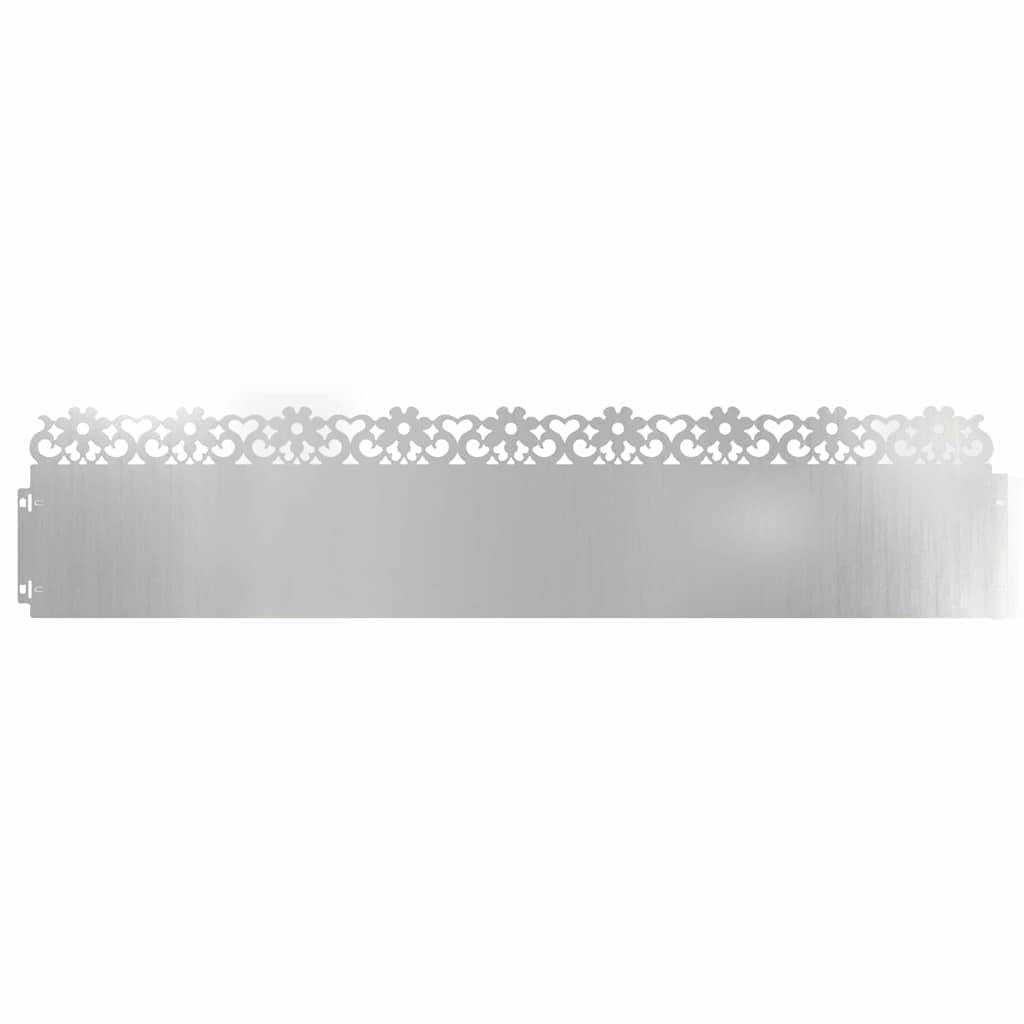 vidaXL Rasenkanten 30 pcs Silber 103 x 0,05 x 22 cm Verzinkter Stahl