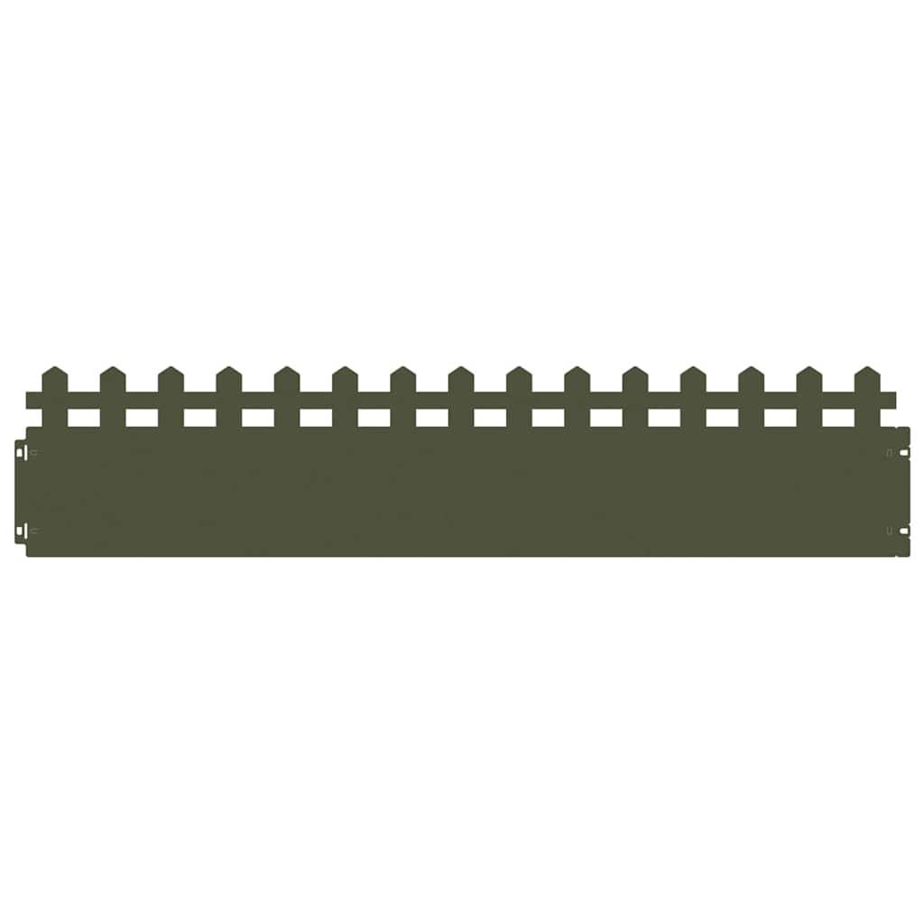 vidaXL Rasenkanten 20 pcs Olive Grün 103 x 0,05 x 22 cm Stahl