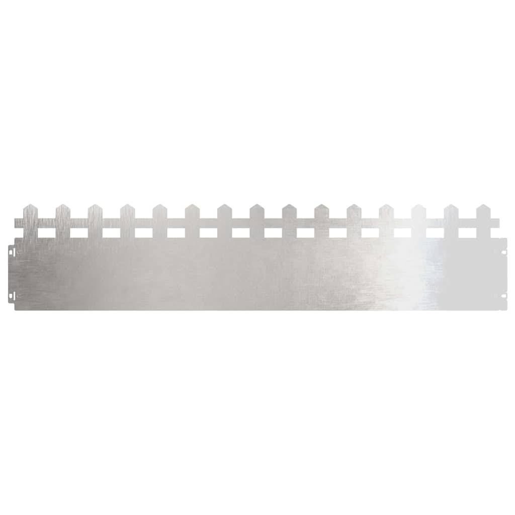 vidaXL Rasenkanten 20 pcs Silber 103 x 0,05 x 22 cm Edelstahl