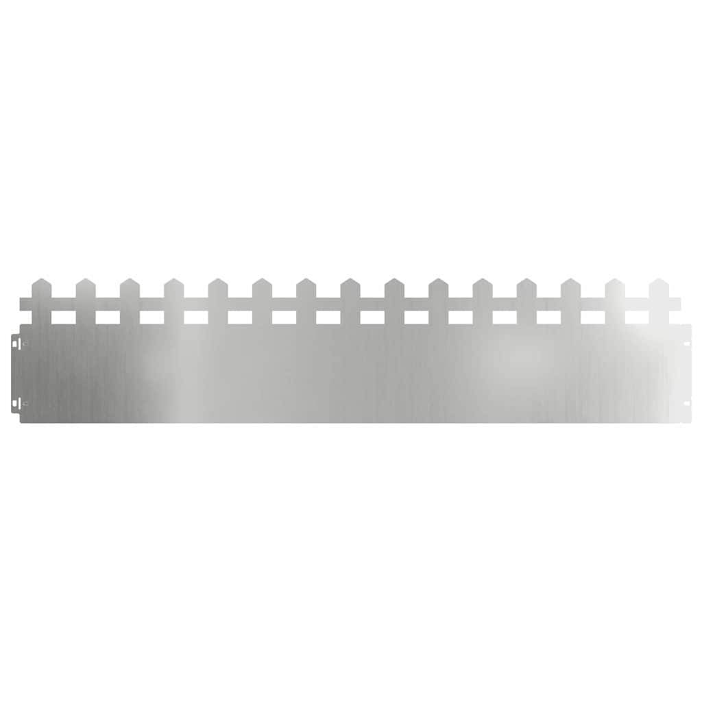 vidaXL Rasenkanten 20 pcs Silber 103 x 0,05 x 22 cm Verzinkter Stahl