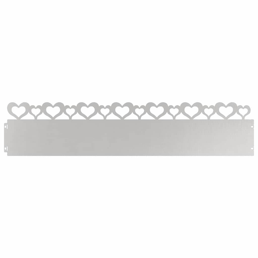 vidaXL Rasenkanten 10 pcs Silber 103 x 0,05 x 22 cm Edelstahl