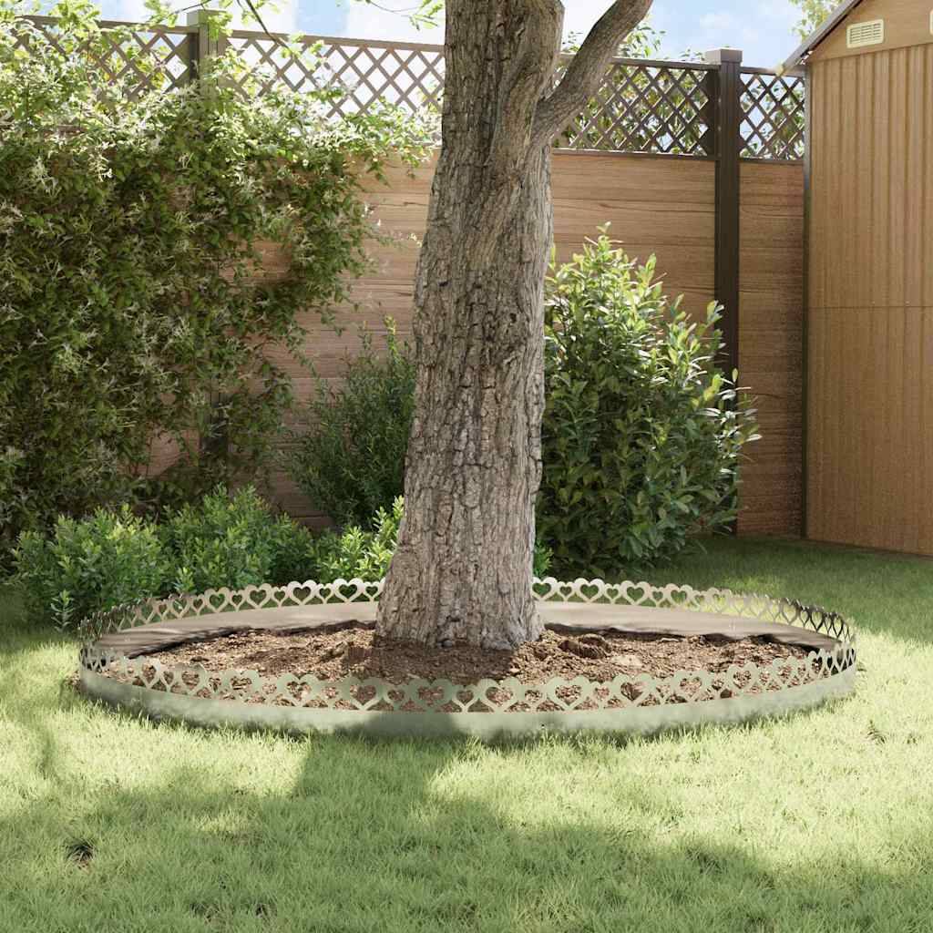 vidaXL Rasenkanten 30 pcs Silber 103 x 0,05 x 22 cm Edelstahl