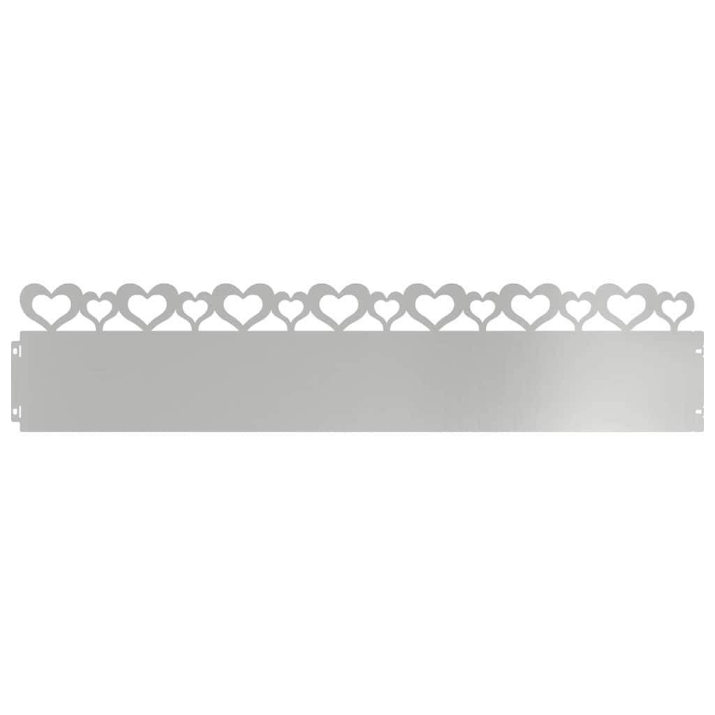 vidaXL Rasenkanten 30 pcs Silber 103 x 0,05 x 22 cm Verzinkter Stahl