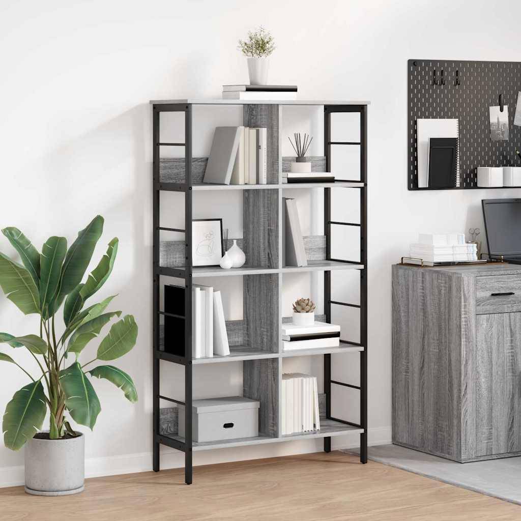 vidaXL Bücherregal Graues Sonoma 82 x 32 x 144,5 cm Holzwerkstoff