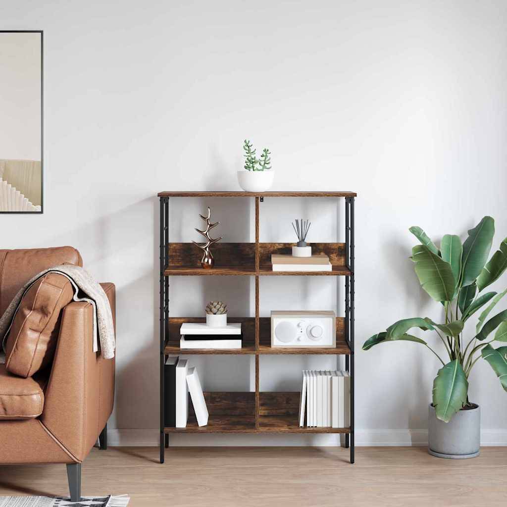 vidaXL Bücherregal Geräucherte Eiche 82 x 32 x 112 cm Holzwerkstoff
