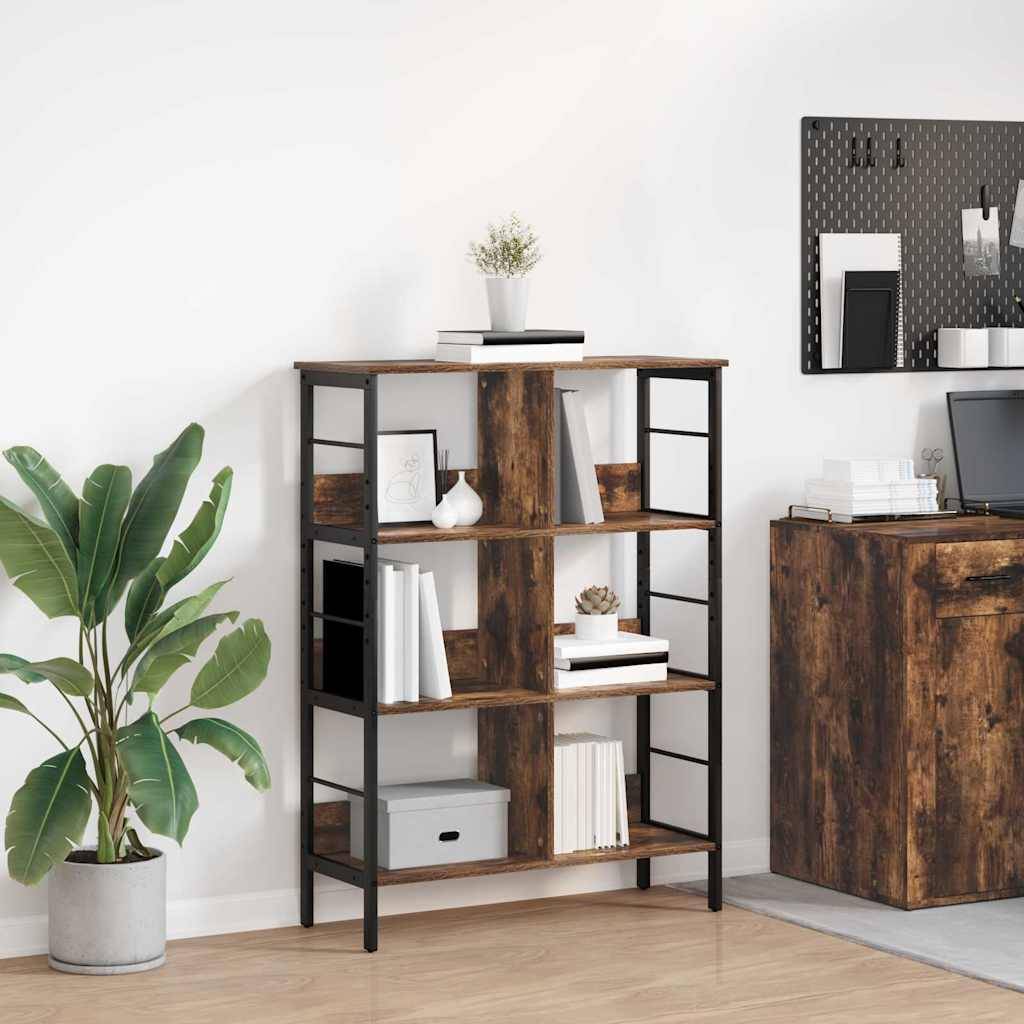 vidaXL Bücherregal Geräucherte Eiche 82 x 32 x 112 cm Holzwerkstoff