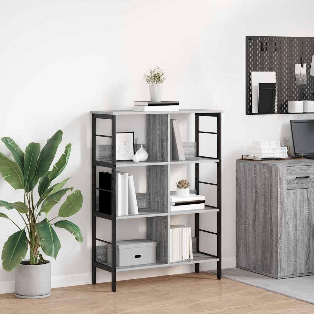 vidaXL Bücherregal Graues Sonoma 82 x 32 x 112 cm Holzwerkstoff