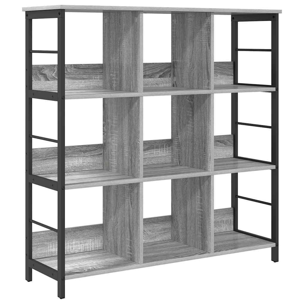 vidaXL Bücherregal Graues Sonoma 102 x 32 x 104,5 cm Holzwerkstoff
