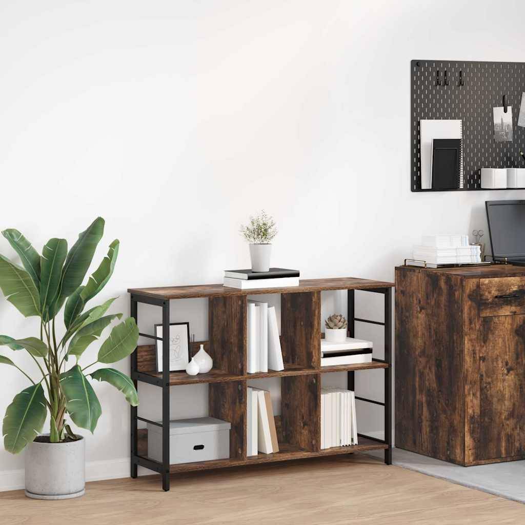vidaXL Bücherregal Geräucherte Eiche 102 x 32 x 72,5 cm Holzwerkstoff