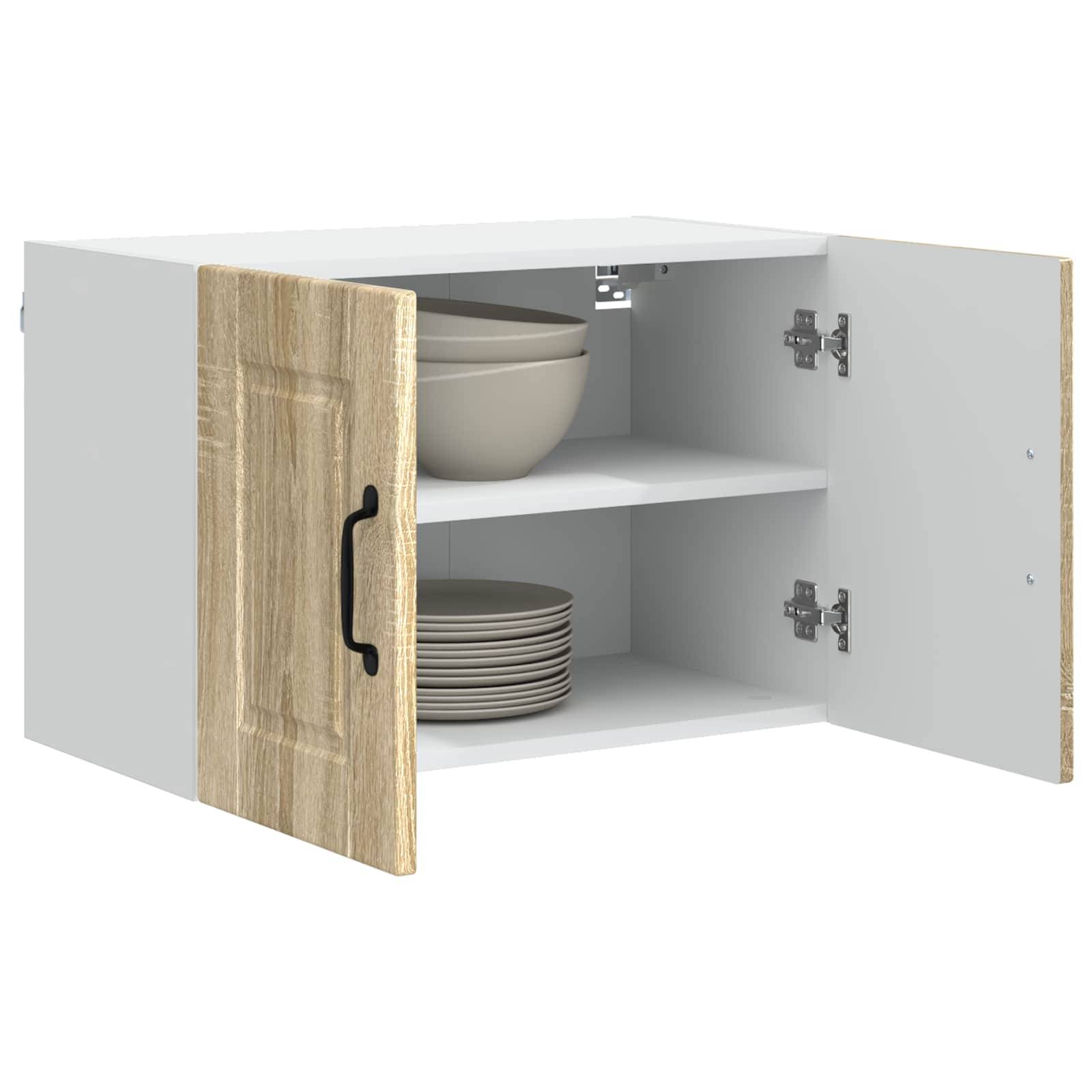 vidaXL Küchenschrank 2 pcs Sonoma-Eiche 60 x 31 x 40 cm Holzwerkstoff